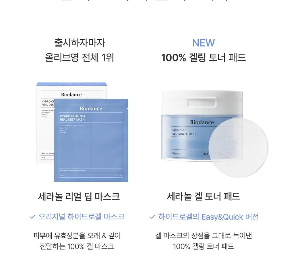 [모공탄력/수분진정] 바이오던스 겔 토너 패드 60매 기획(+4매 증정) (세라놀/콜라겐) 상세페이지 48